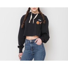 Crop hoodie Cacao